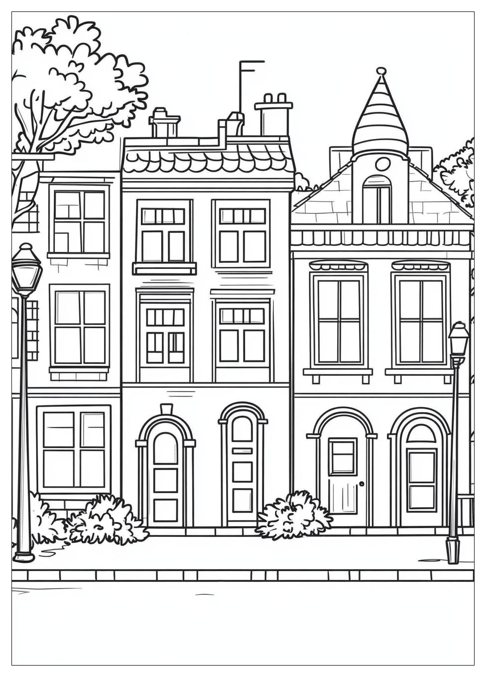 Building Coloring Pages-18