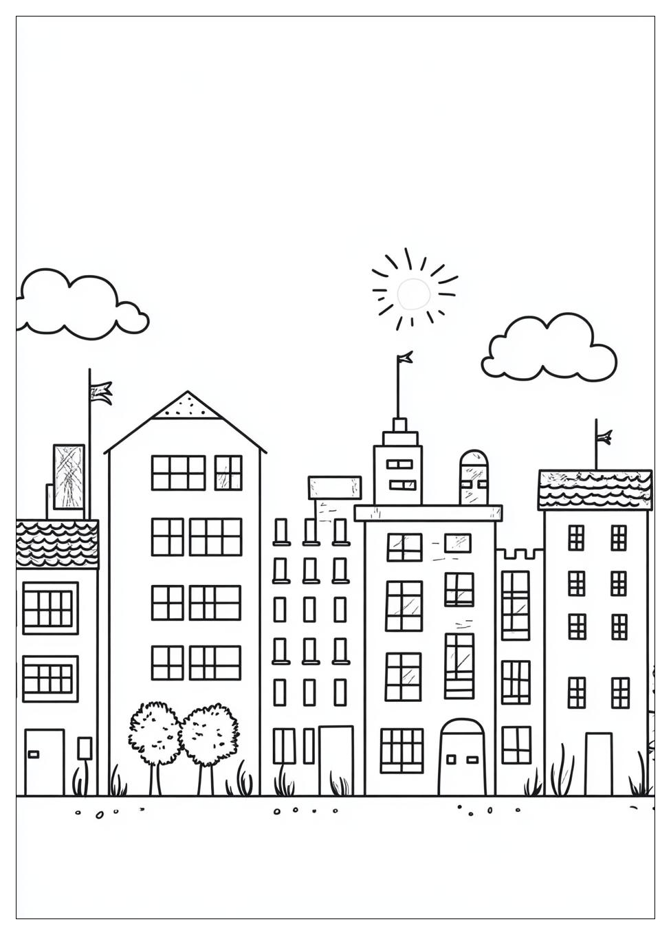 Building Coloring Pages-4