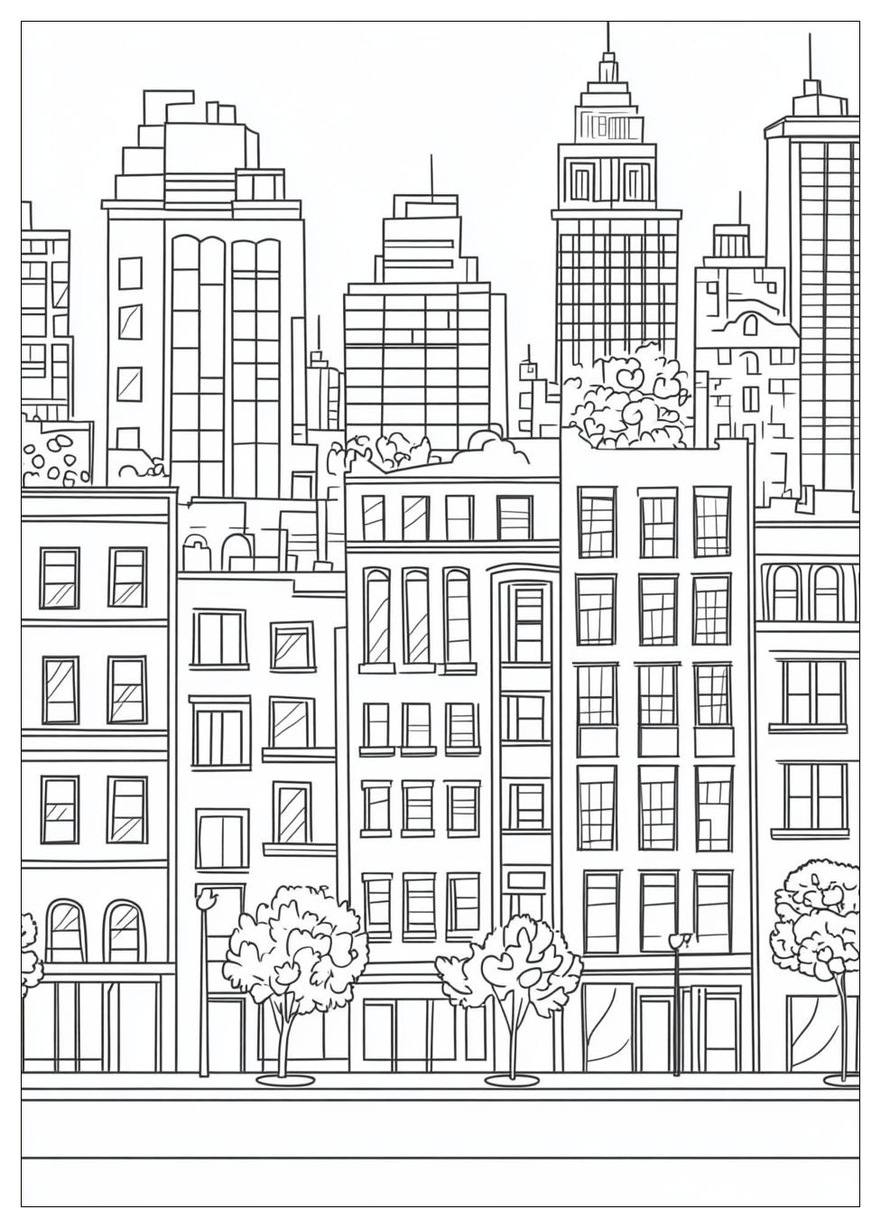 Building Coloring Pages-8