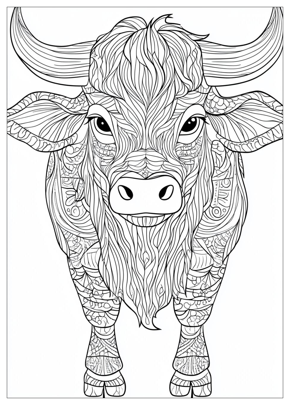 Bull Coloring Pages-14
