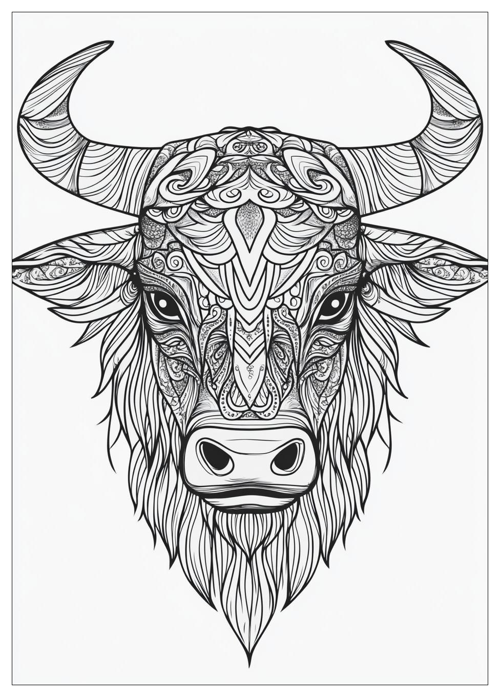 Bull Coloring Pages-16