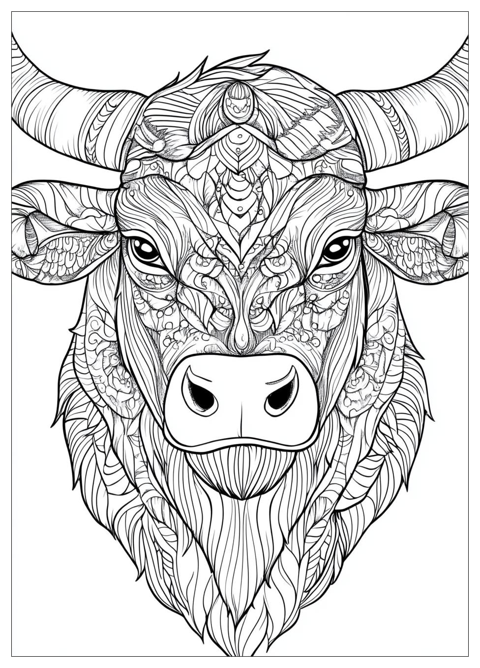 Bull Coloring Pages-17