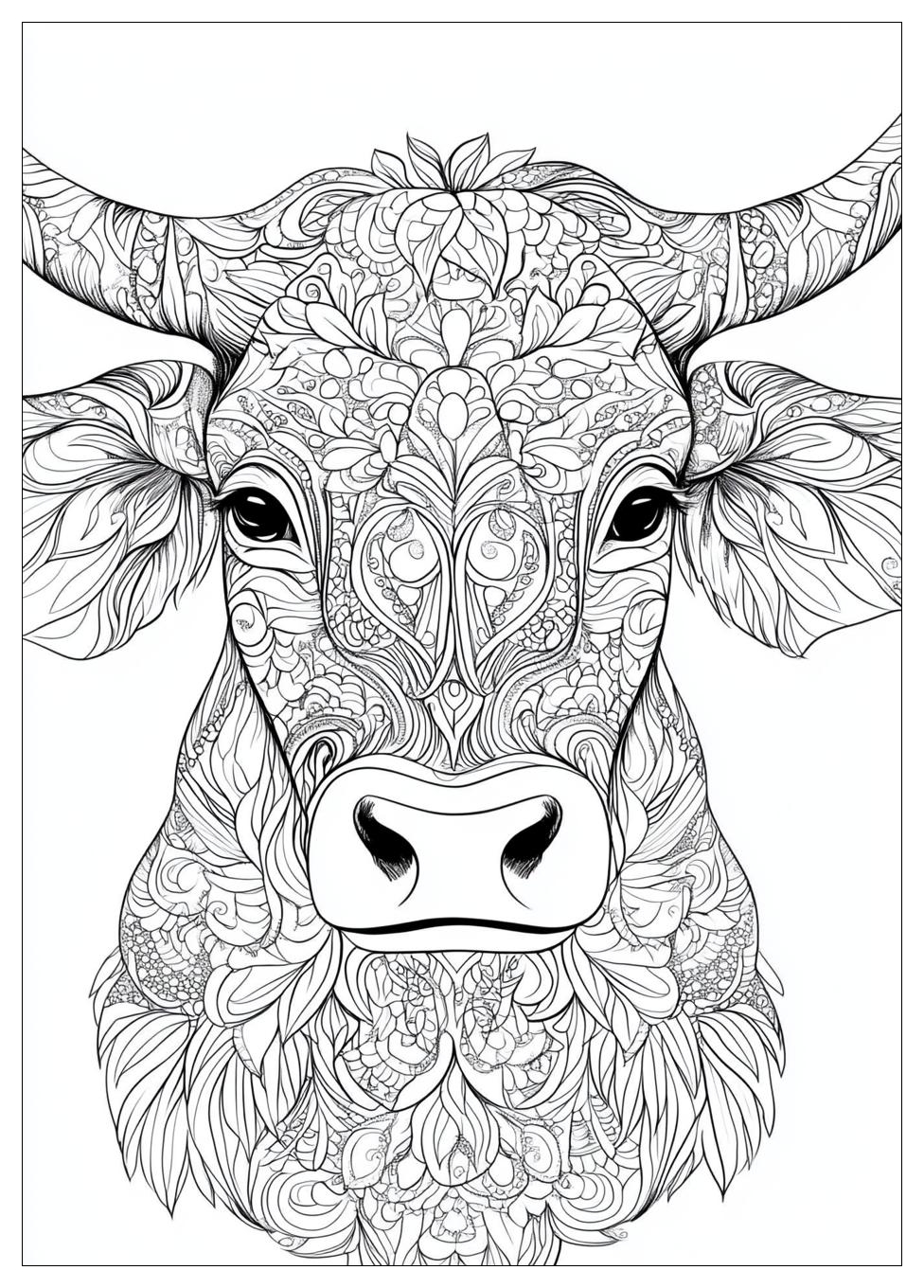 Bull Coloring Pages-19
