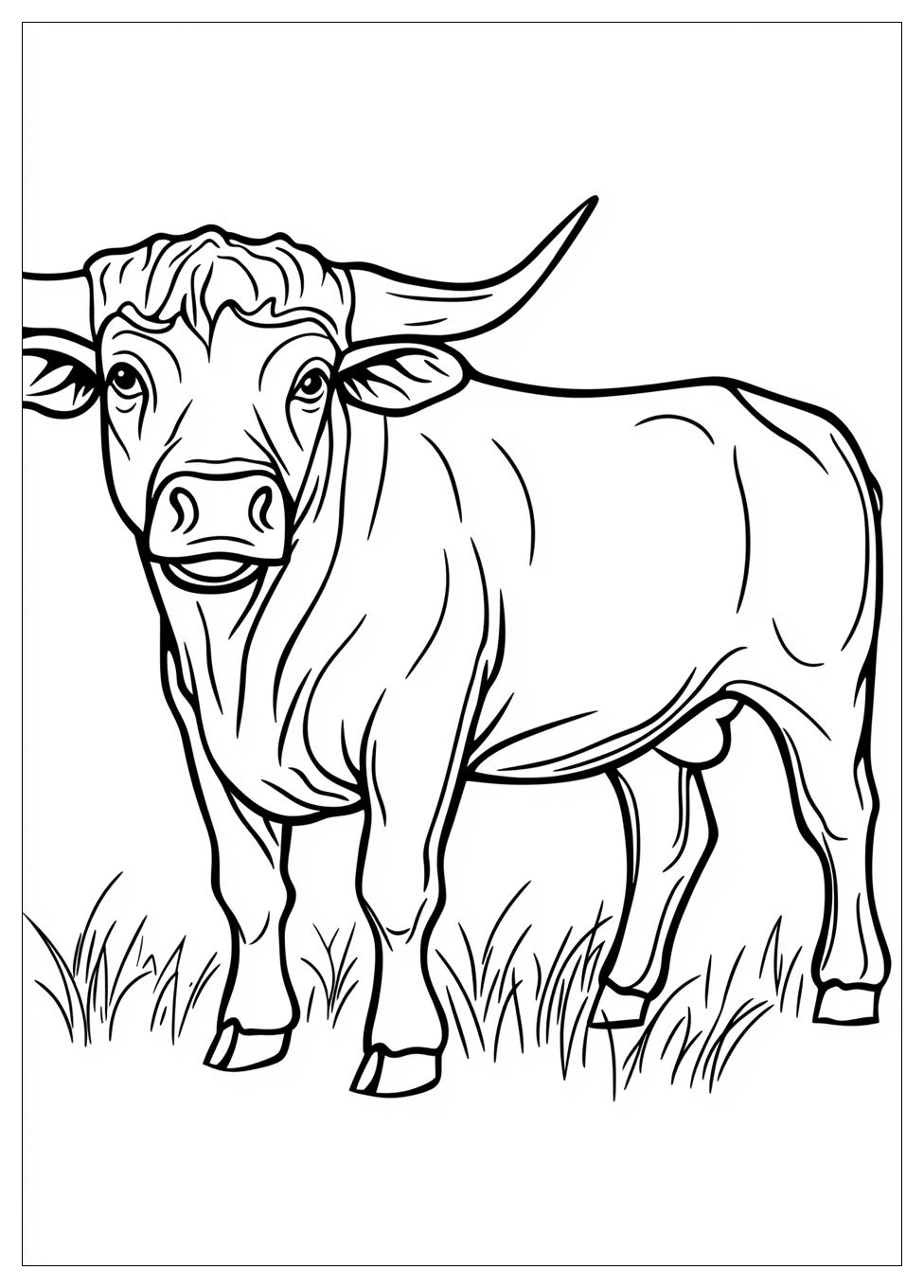 Bull Coloring Pages-3