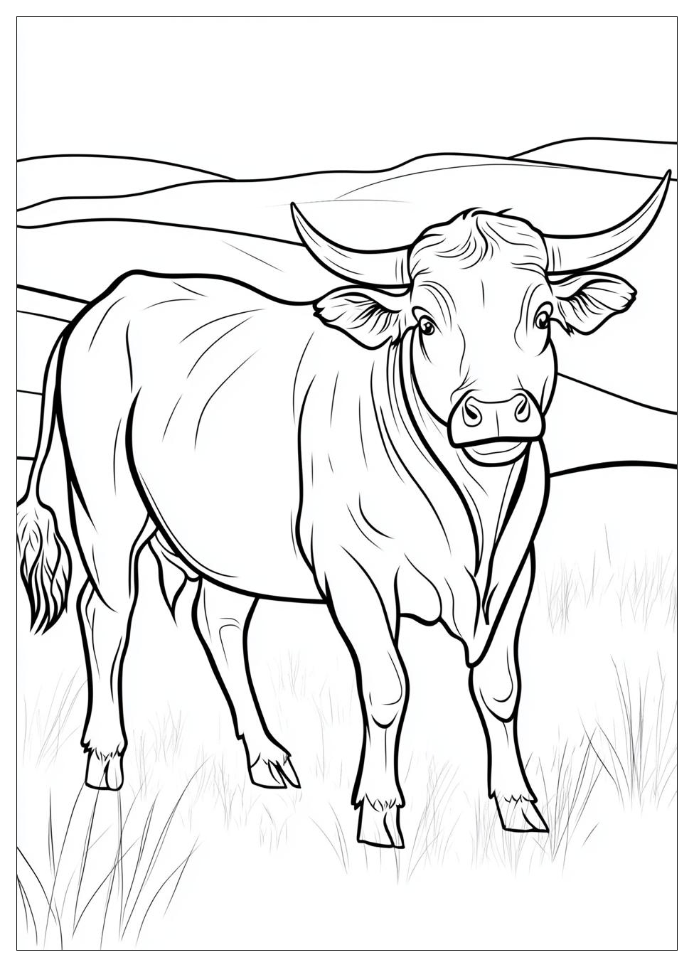 Bull Coloring Pages-9