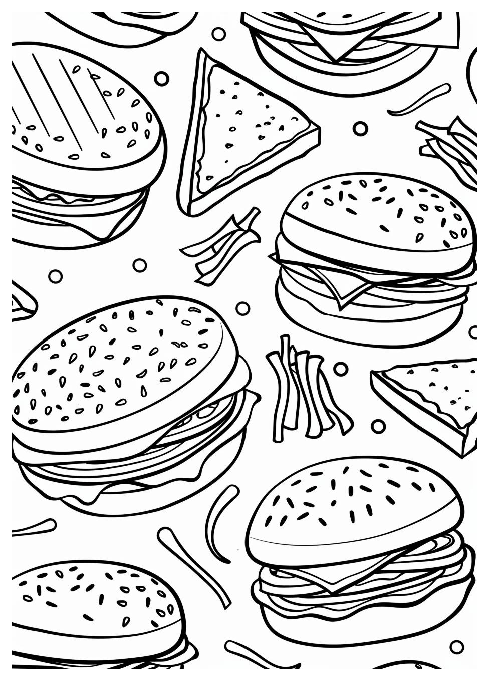 Burger Coloring Pages-1