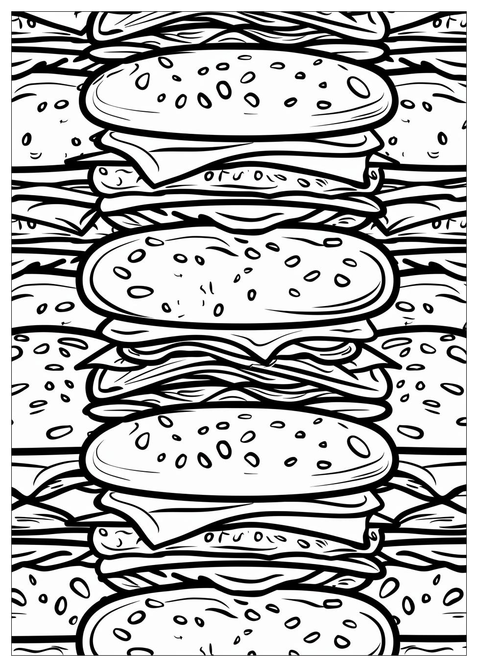Burger Coloring Pages-10