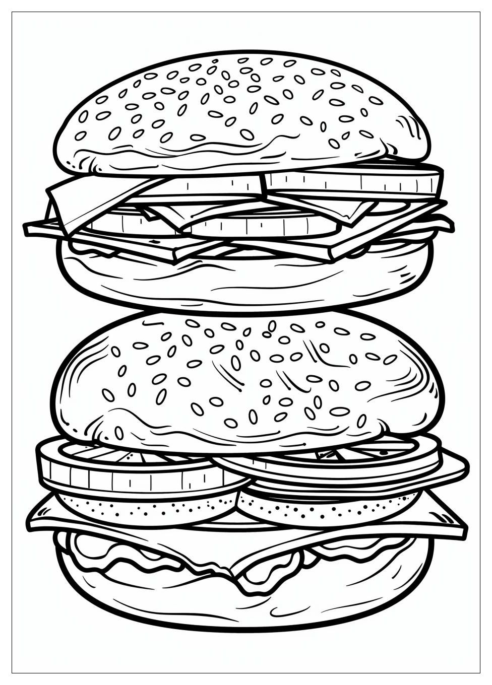 Burger Coloring Pages-12