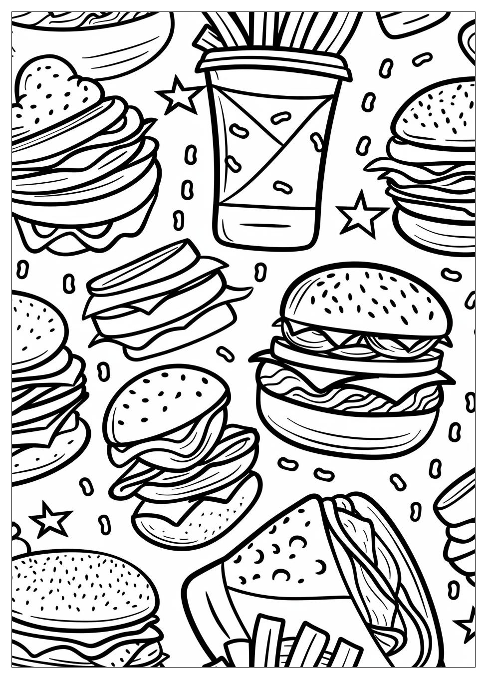 Burger Coloring Pages-13