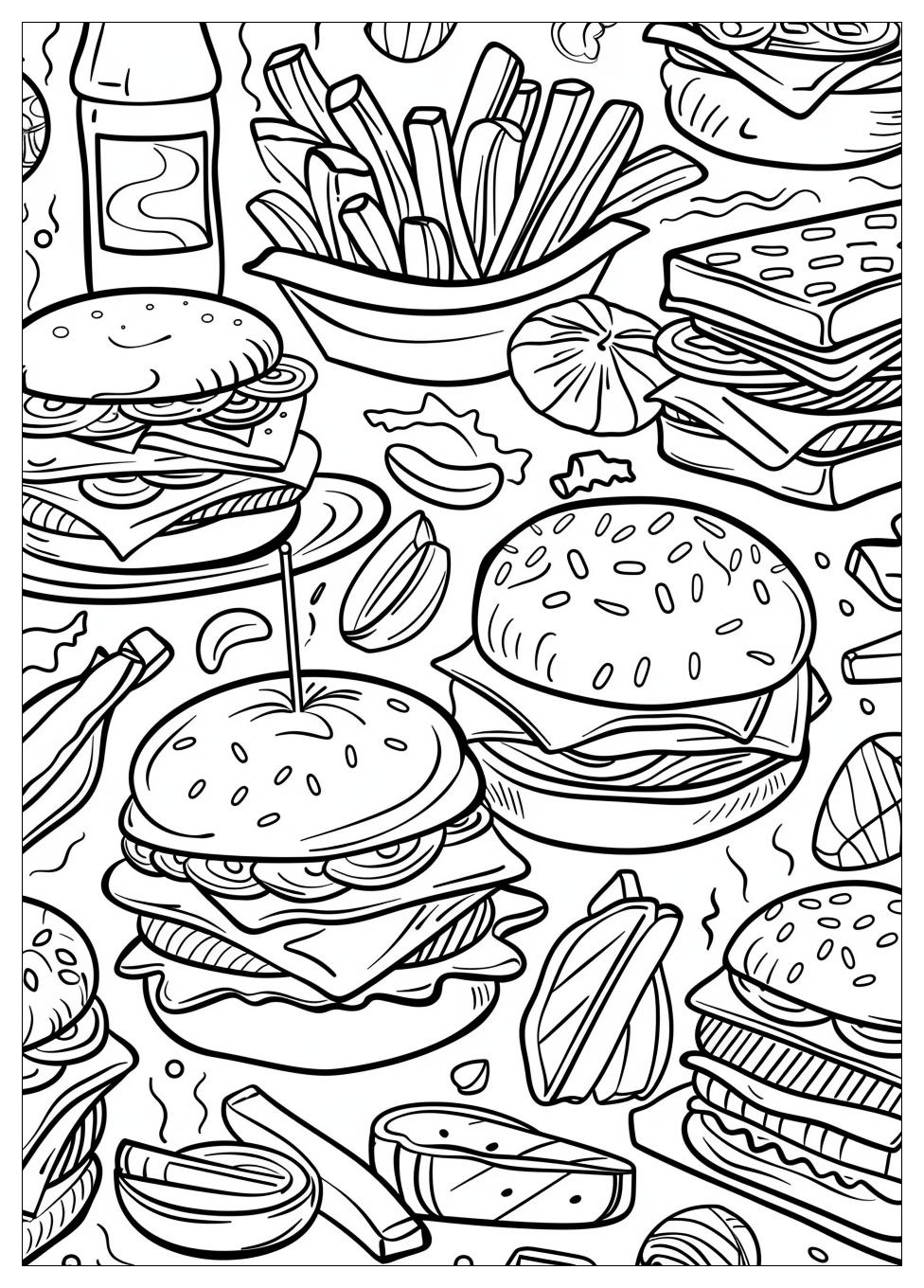 Burger Coloring Pages-14