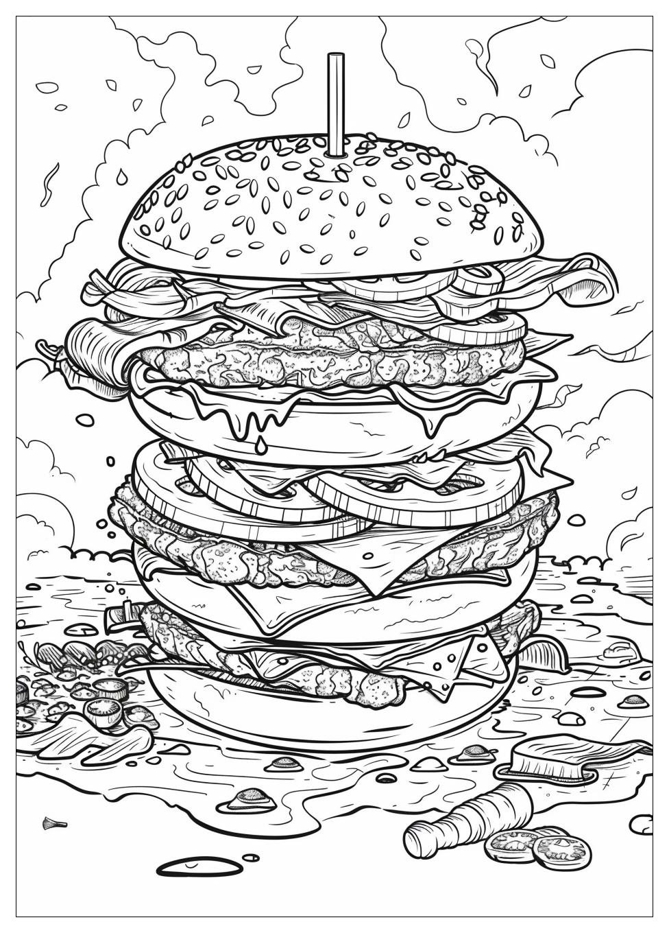 Burger Coloring Pages-16