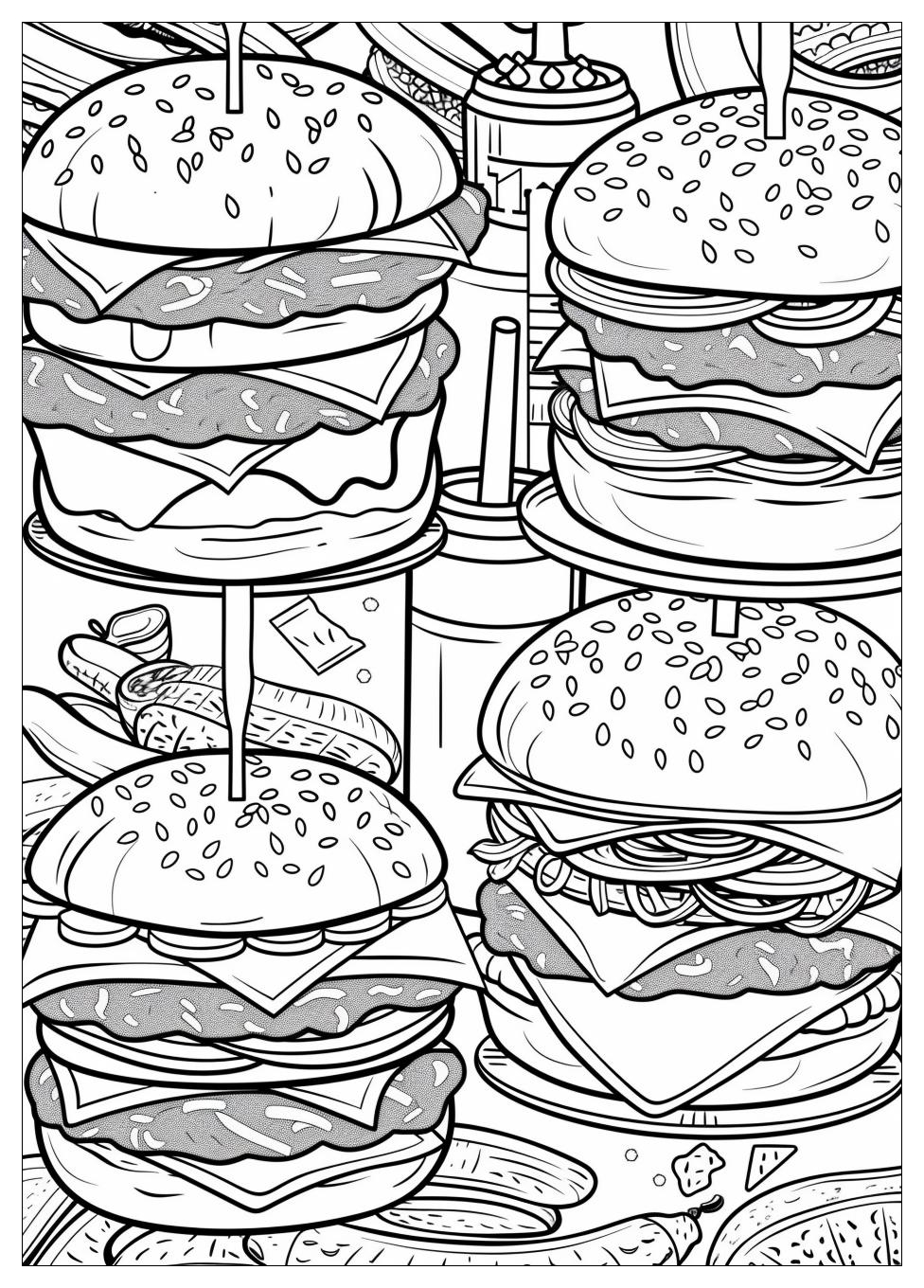 Burger Coloring Pages-17