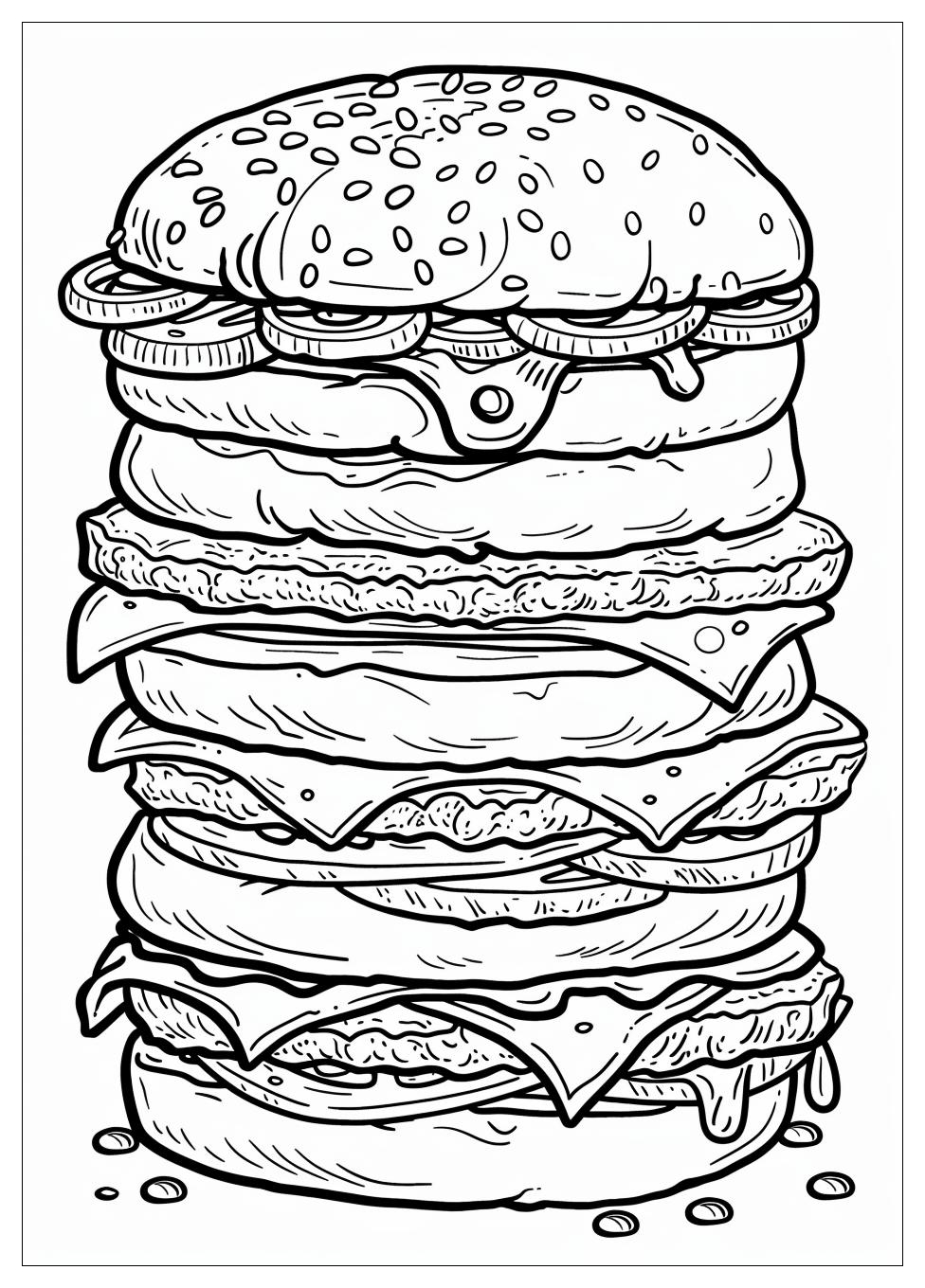 Burger Coloring Pages-19