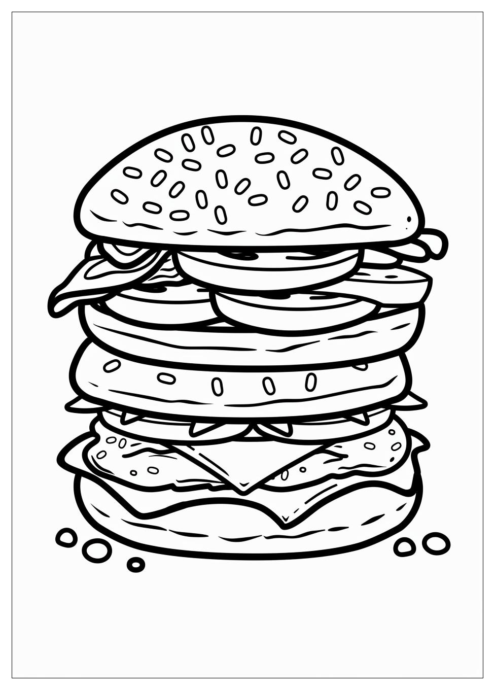 Burger Coloring Pages-2