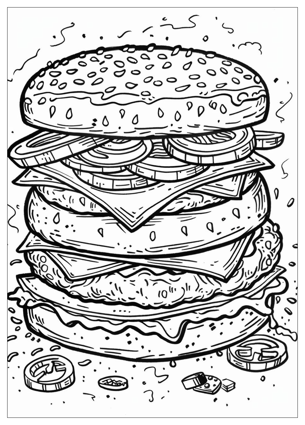 Burger Coloring Pages-20