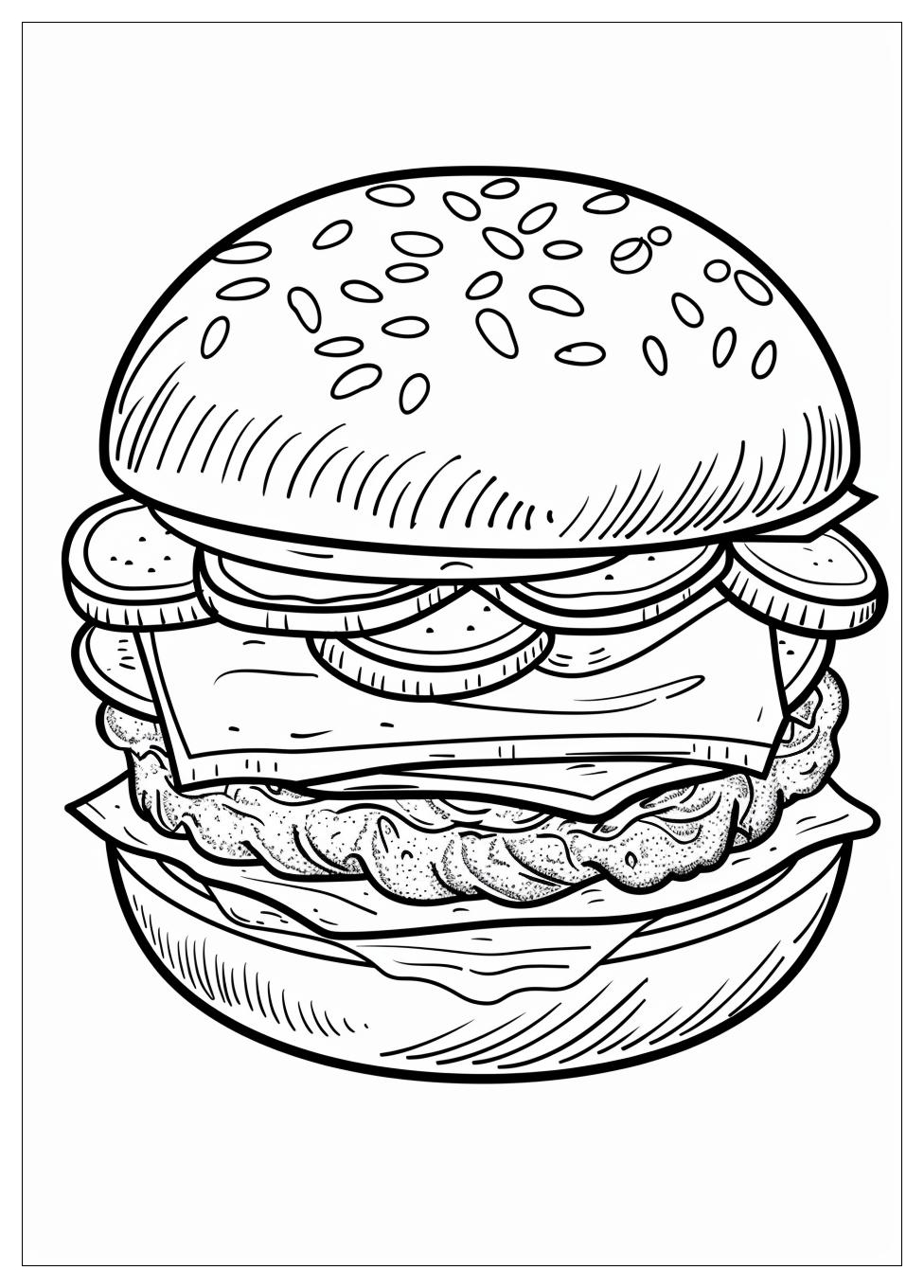 Burger Coloring Pages-4