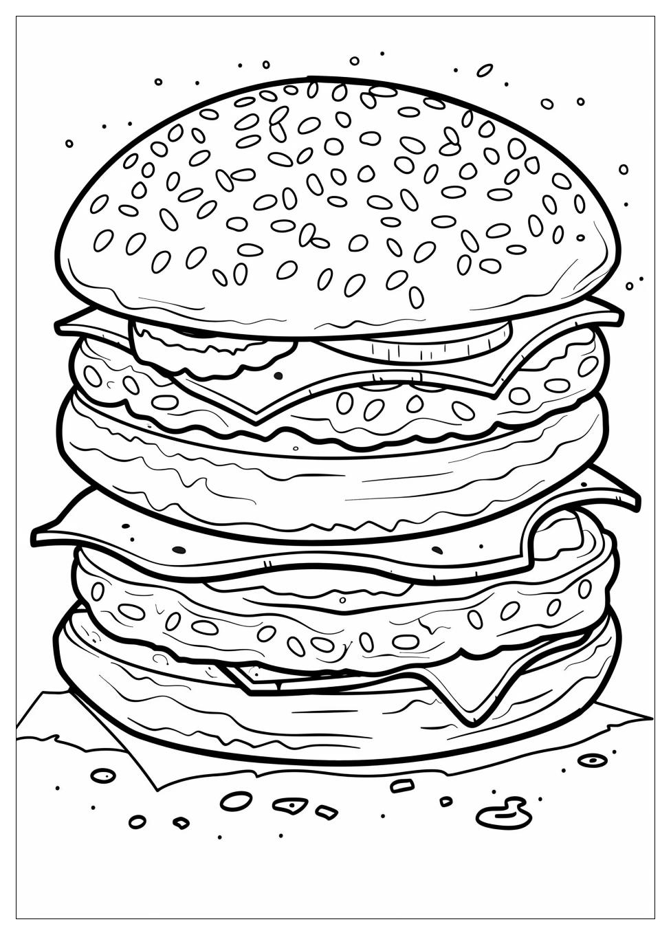 Burger Coloring Pages-6
