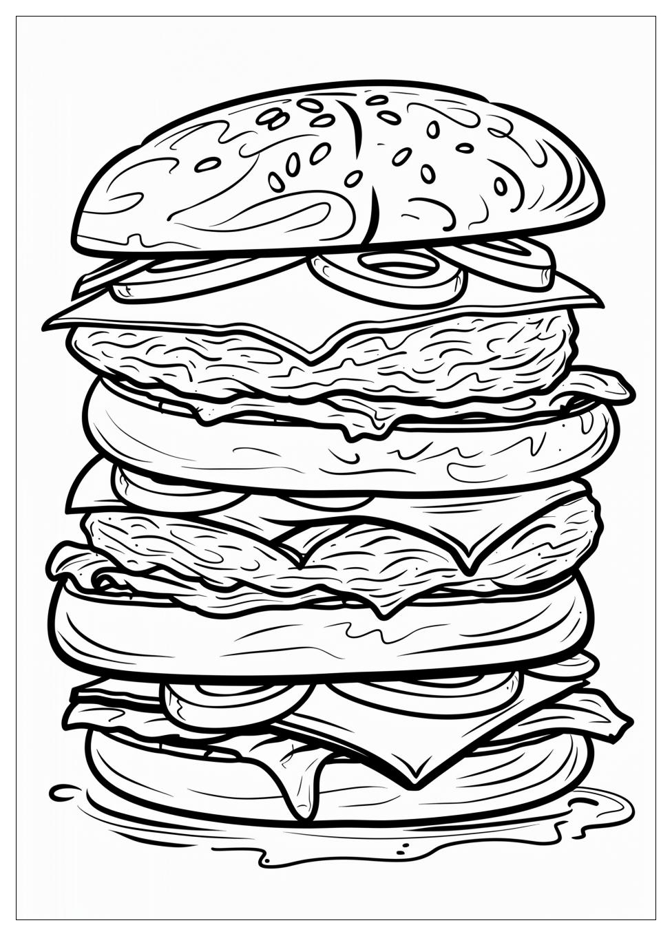Burger Coloring Pages-7