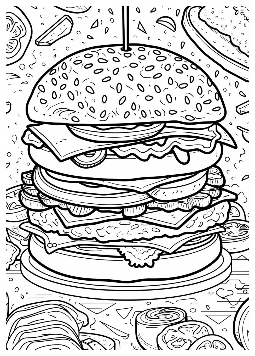 Burger Coloring Pages-8