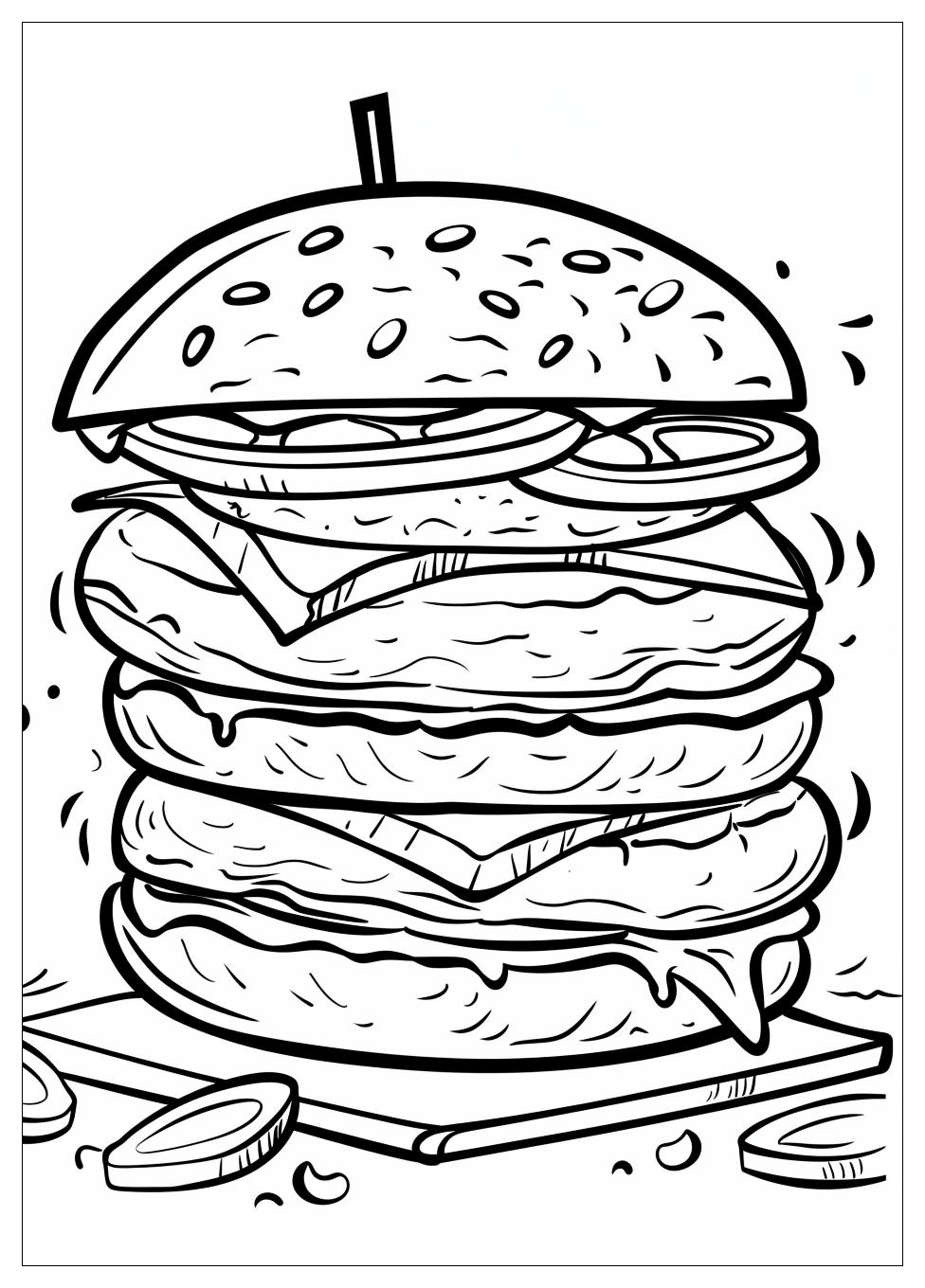 Burger Coloring Pages-9