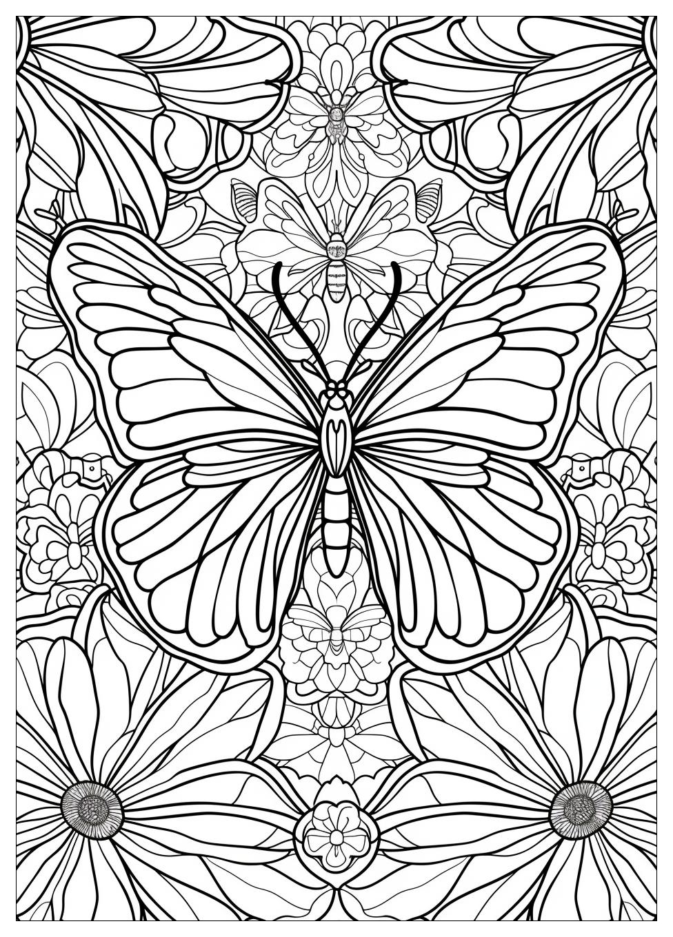 Butterfly Mandala Coloring Pages-11