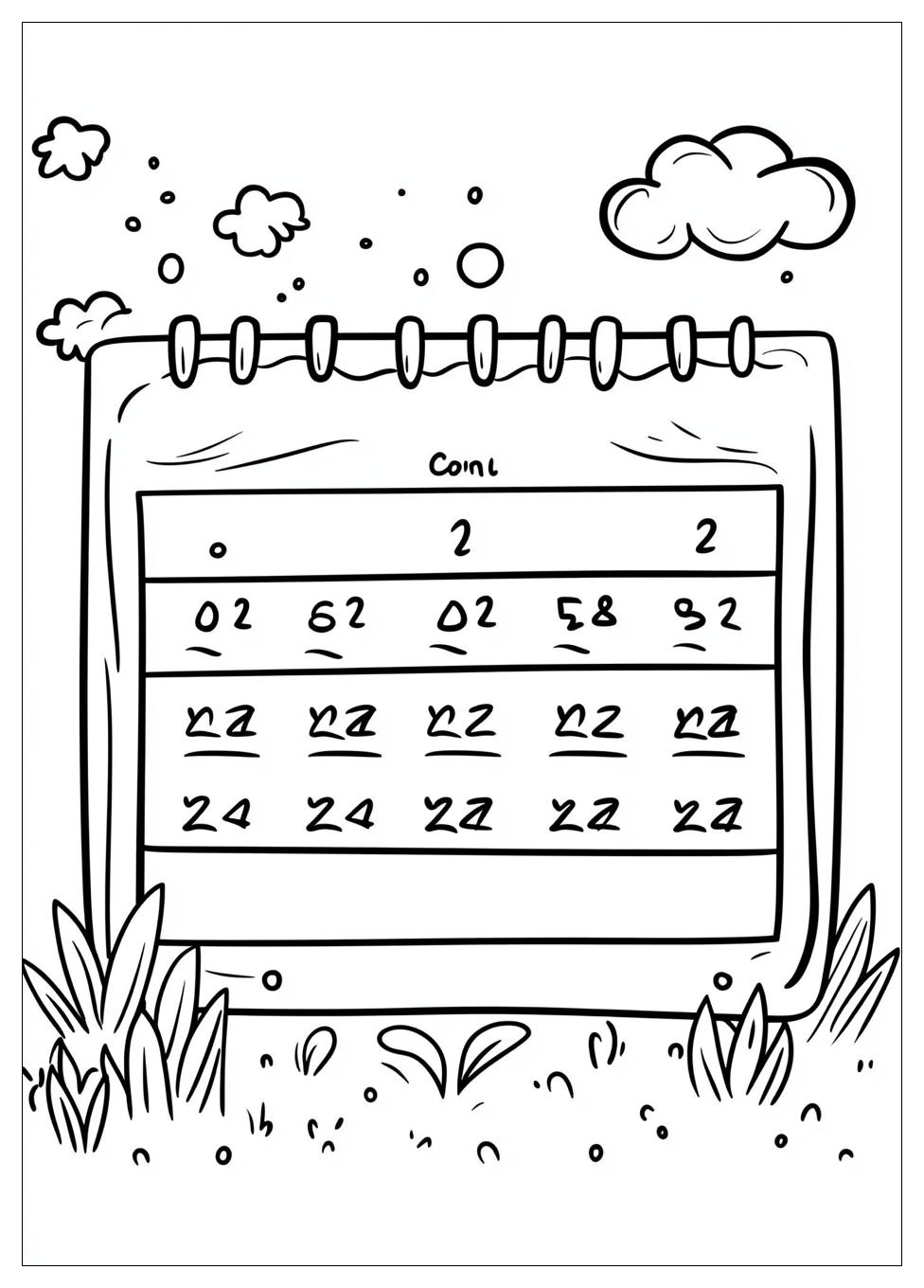 Calendar Coloring Pages-12