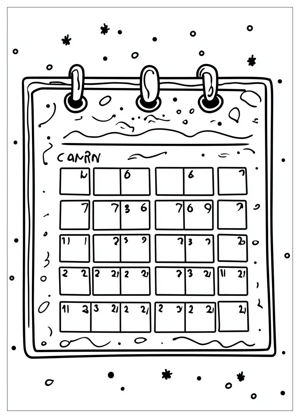 Calendar Coloring Pages-2