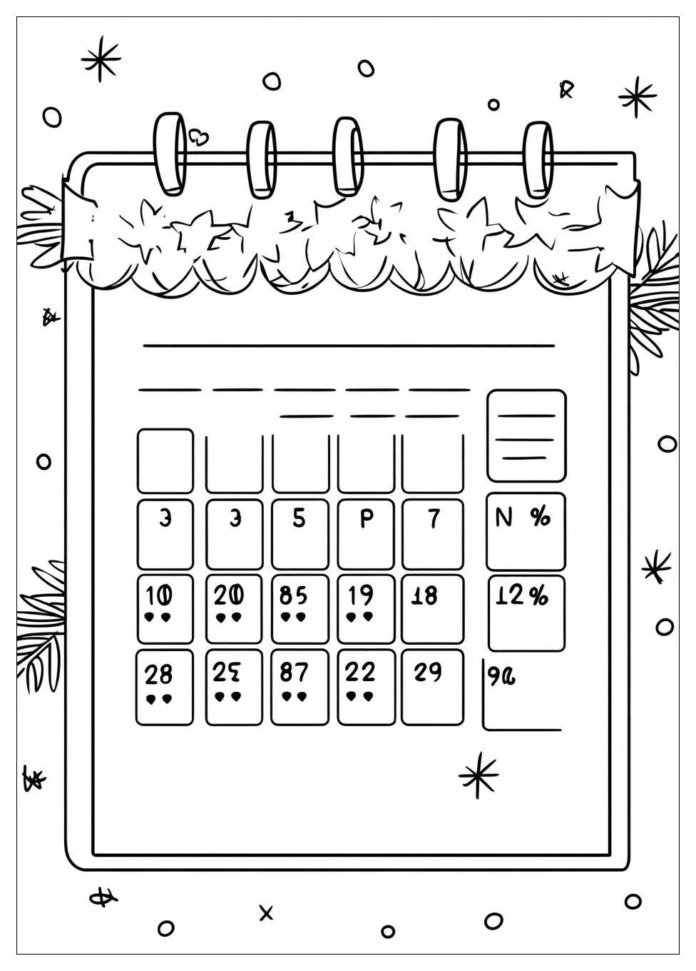 Calendar Coloring Pages-6
