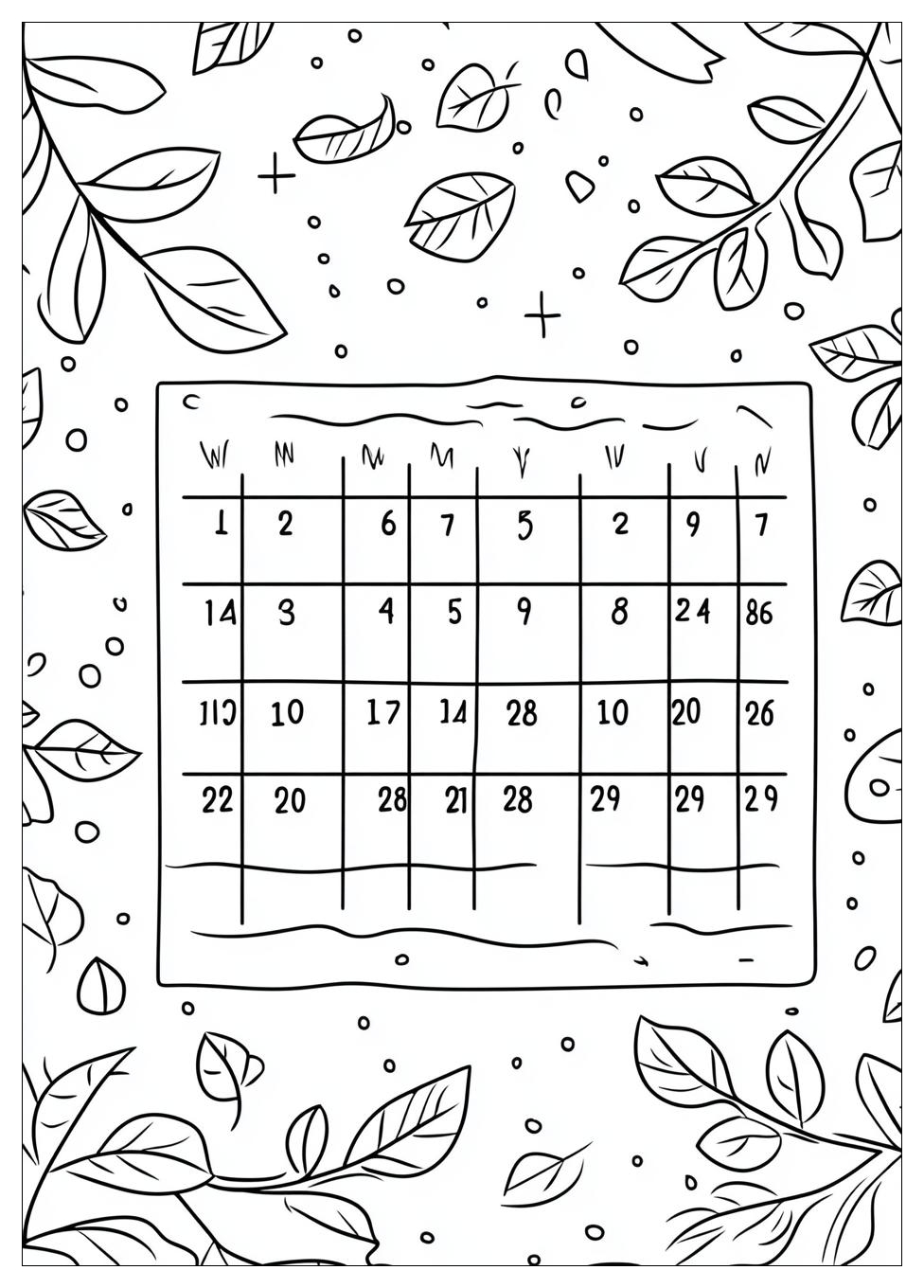 Calendar Coloring Pages-9