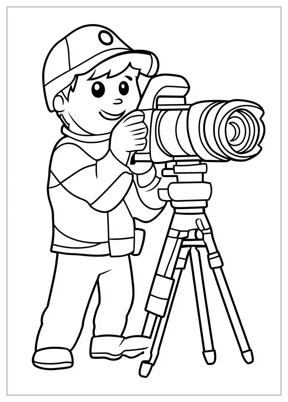 Cameraman Coloring Pages-1