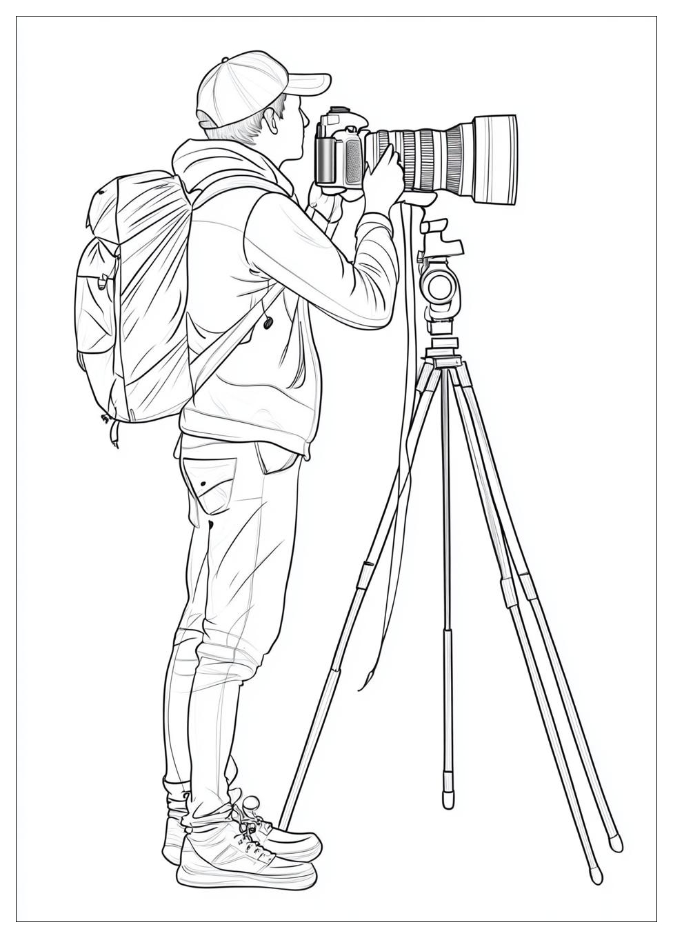 Cameraman Coloring Pages-11