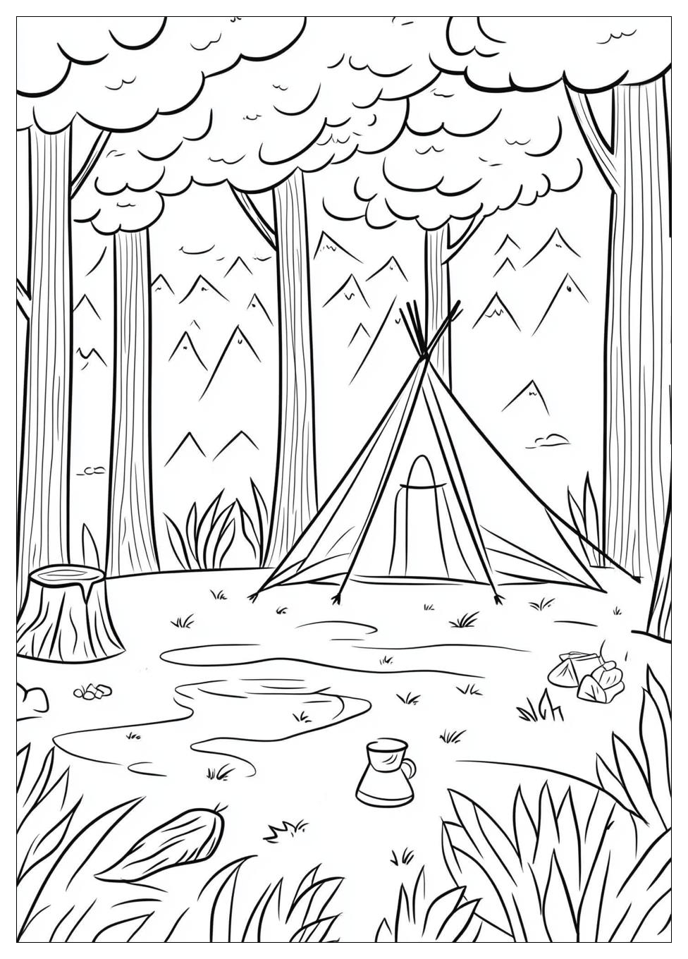 Camping Coloring Pages-1