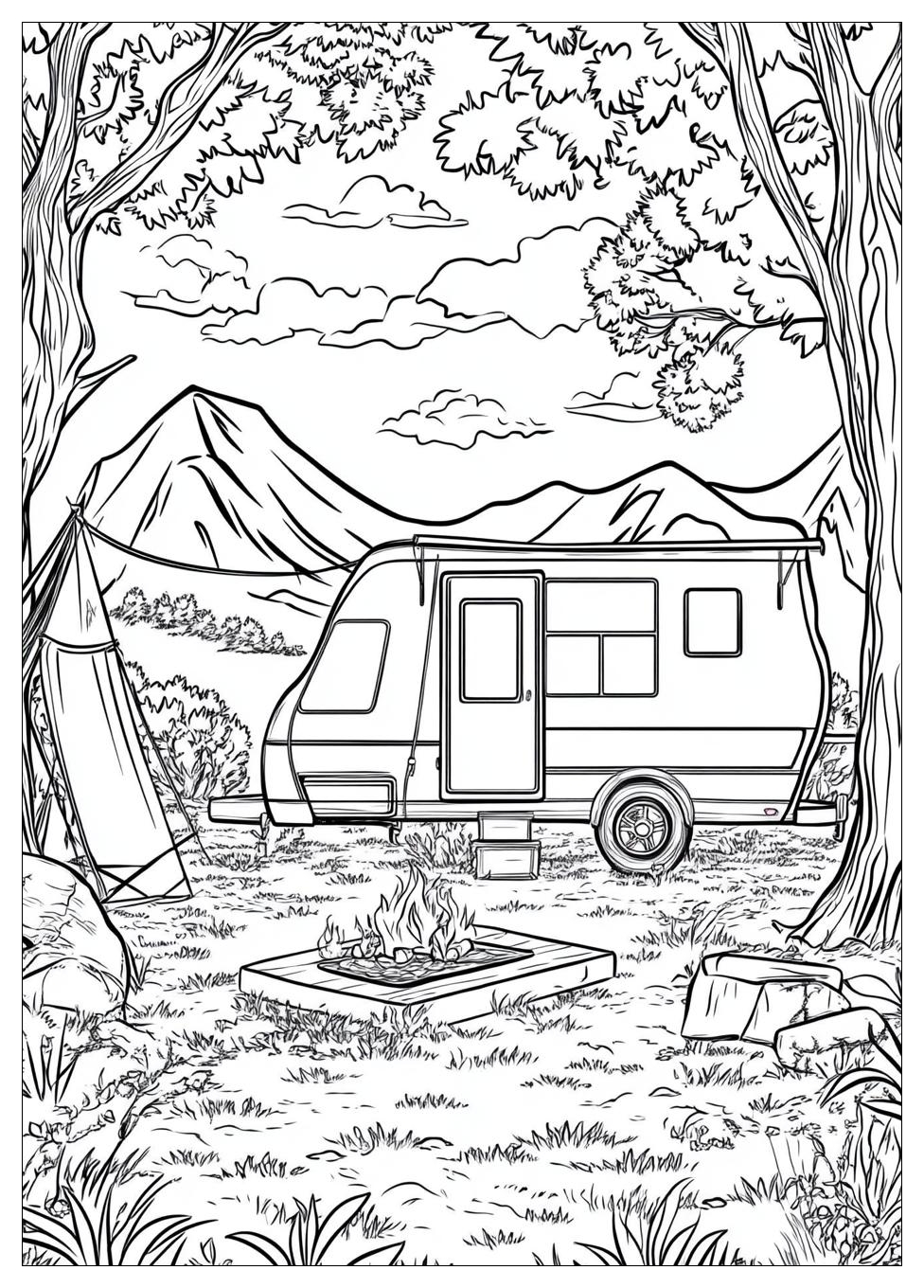 Camping Coloring Pages-13