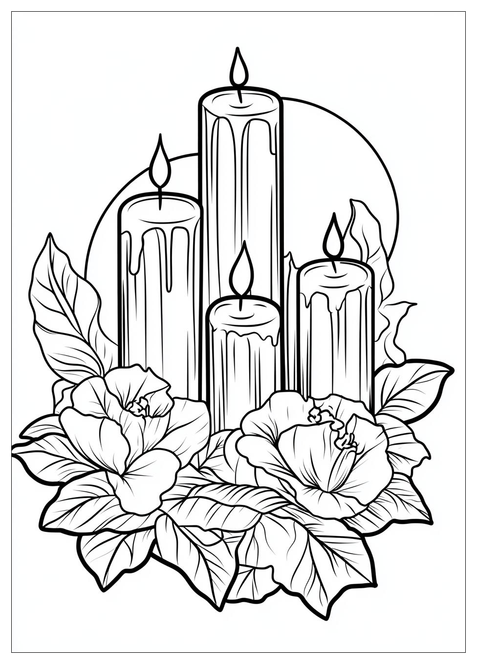 Candle Coloring Pages-11
