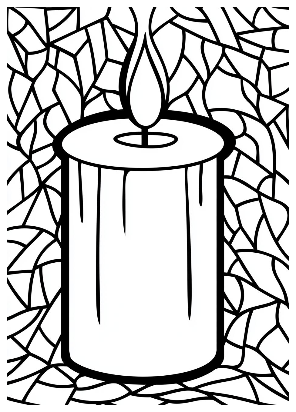 Candle Coloring Pages-12