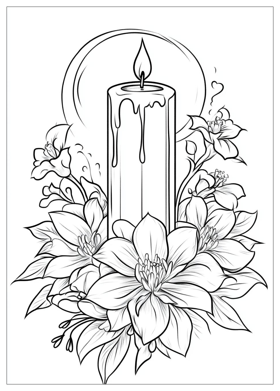 Candle Coloring Pages-15