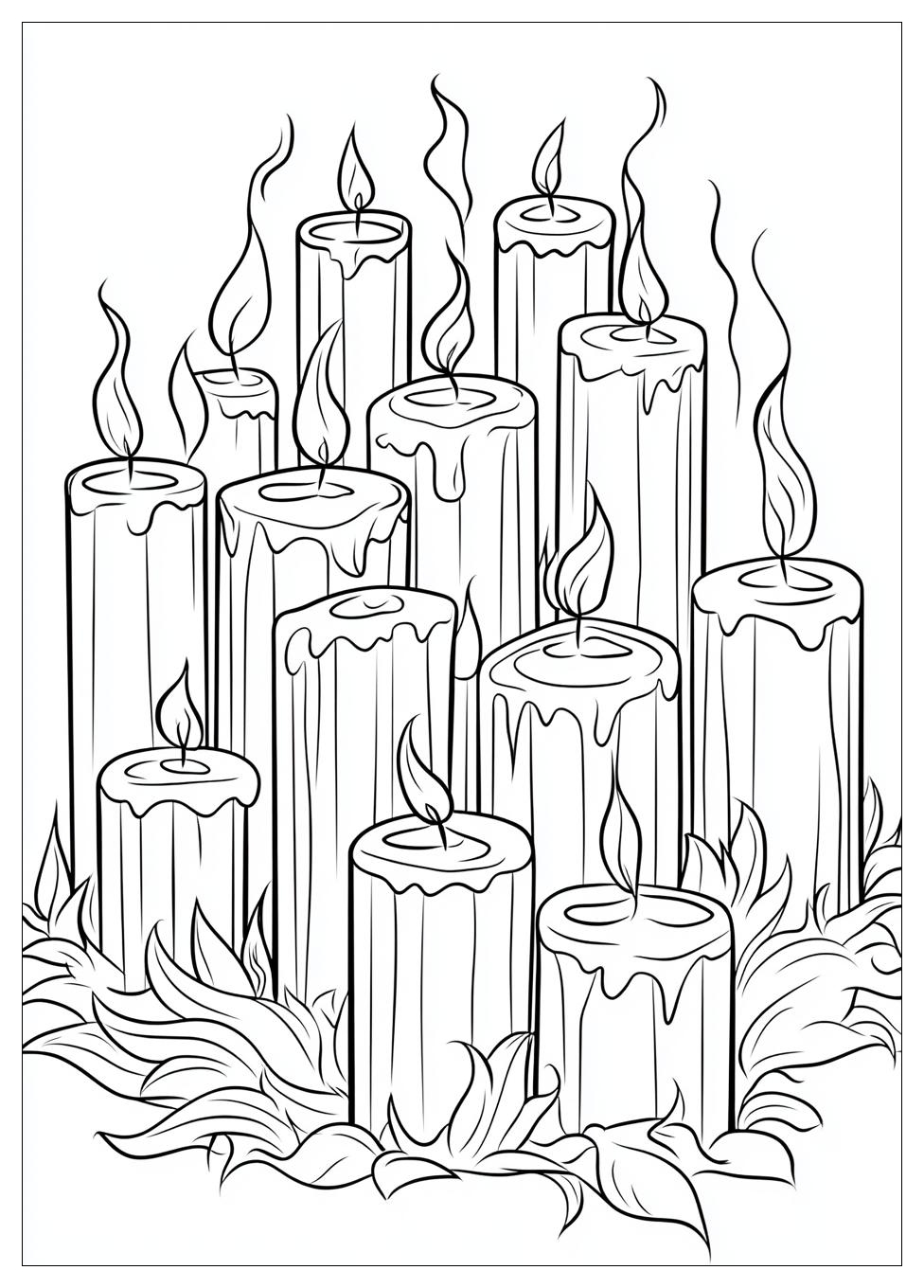 Candle Coloring Pages-16