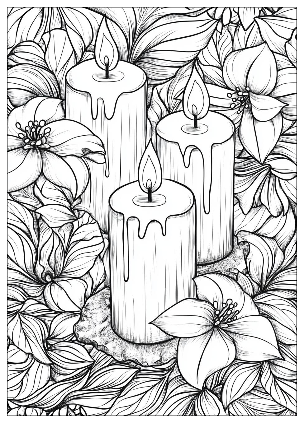 Candle Coloring Pages-17
