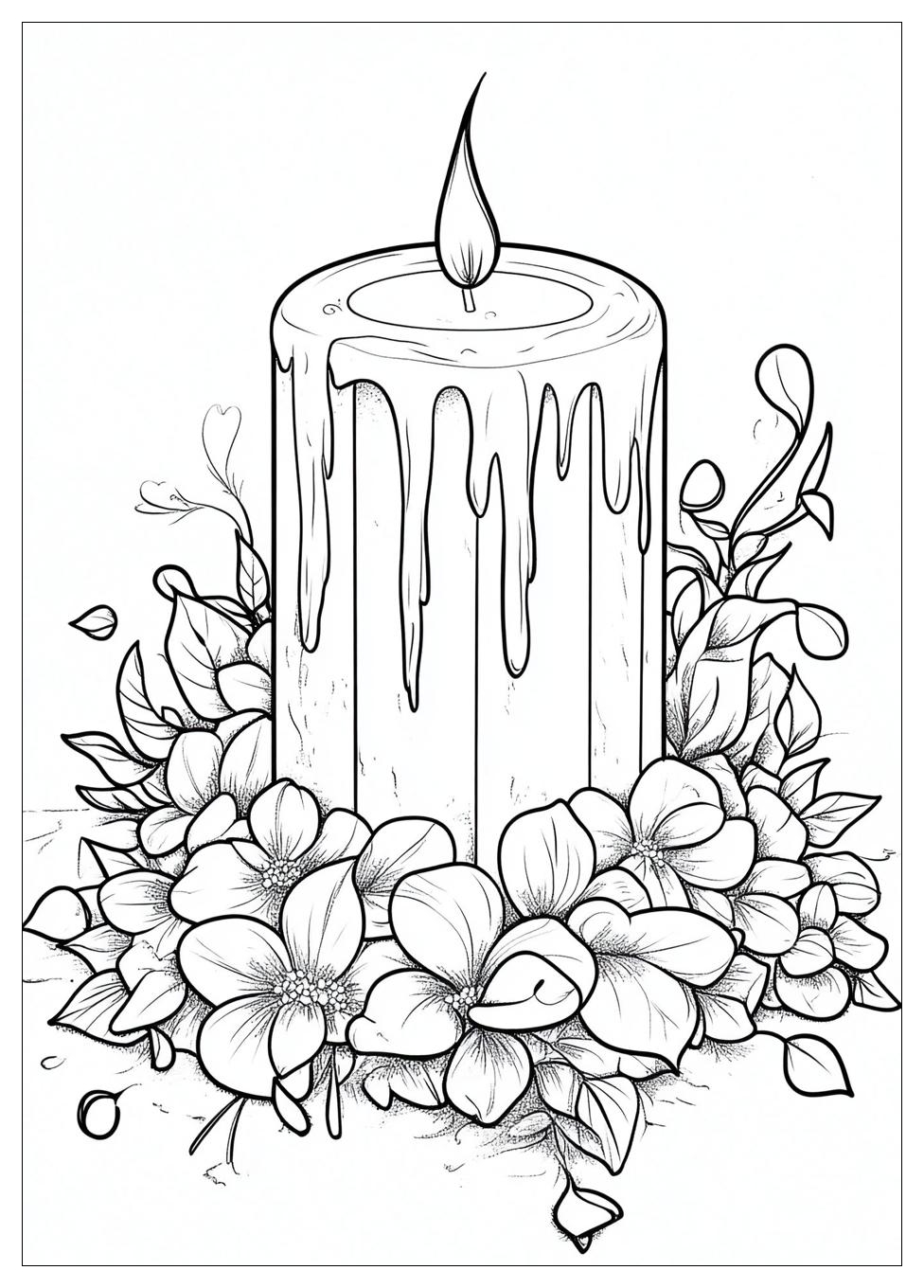 Candle Coloring Pages-18