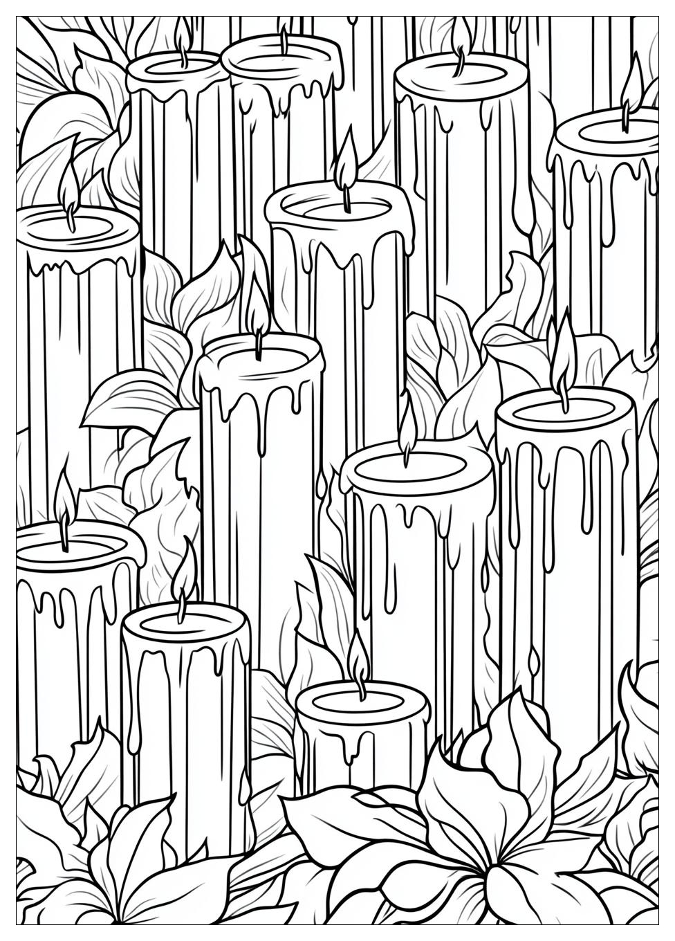 Candle Coloring Pages-19