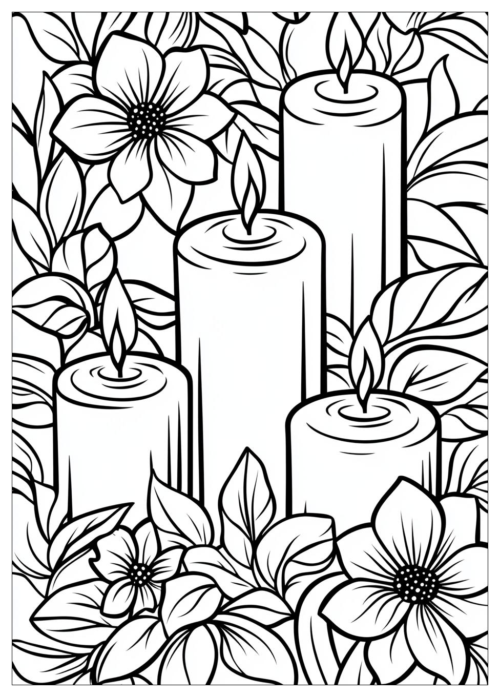 Candle Coloring Pages-2