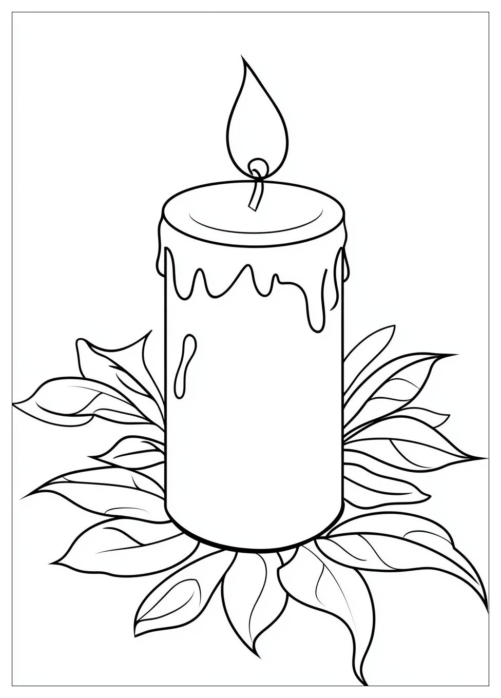 Candle Coloring Pages-4