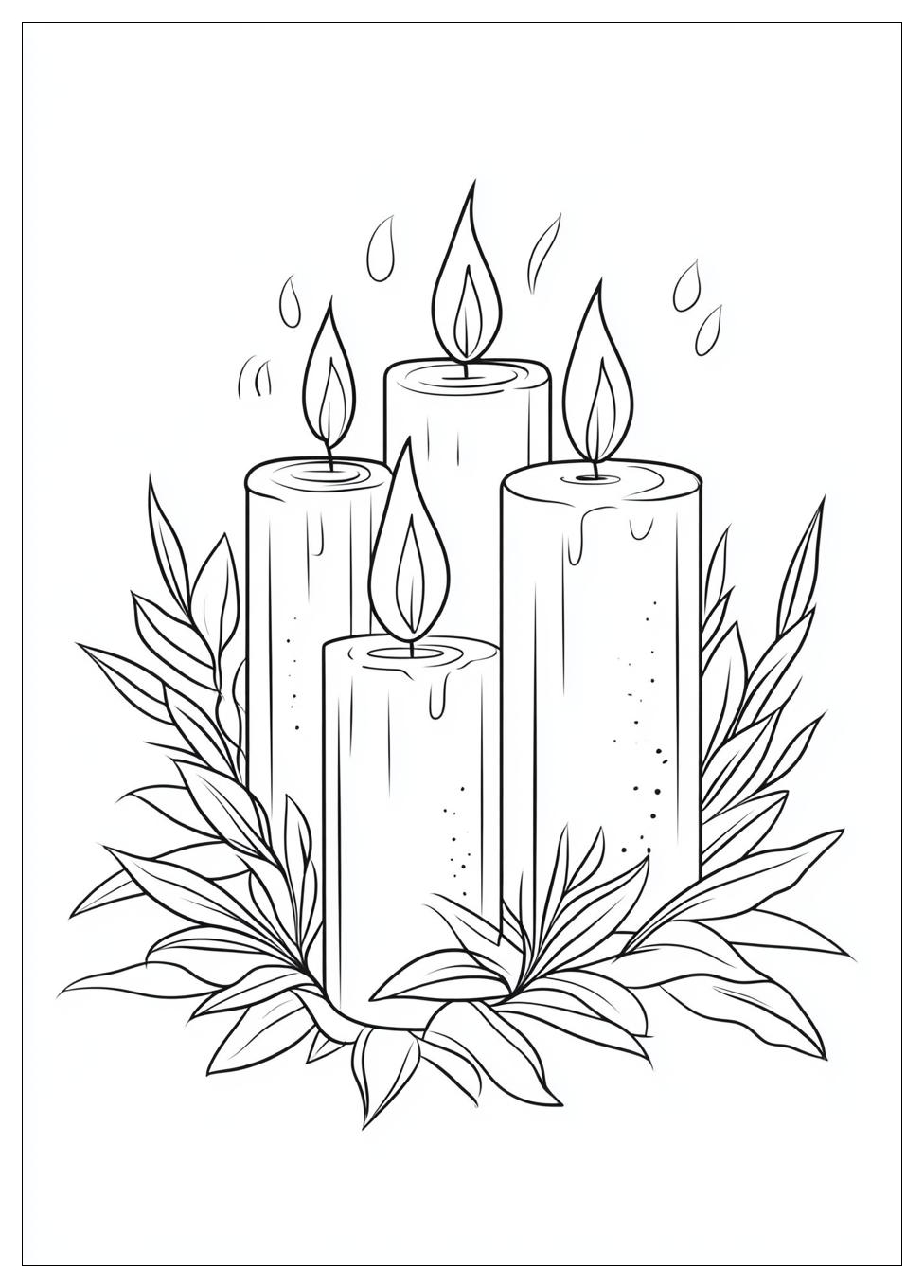 Candle Coloring Pages-9