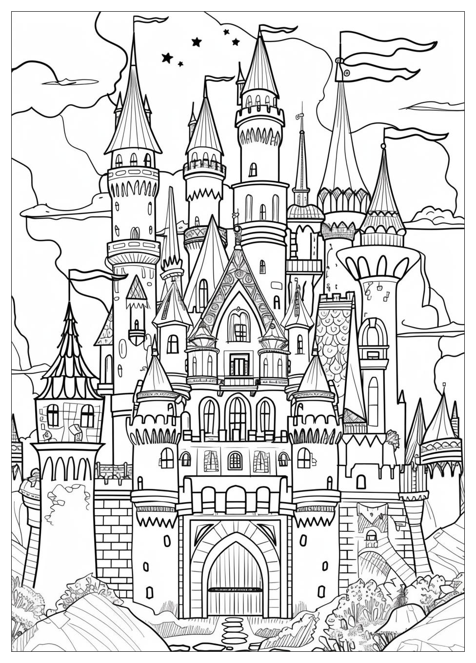 Castle Coloring Pages-15