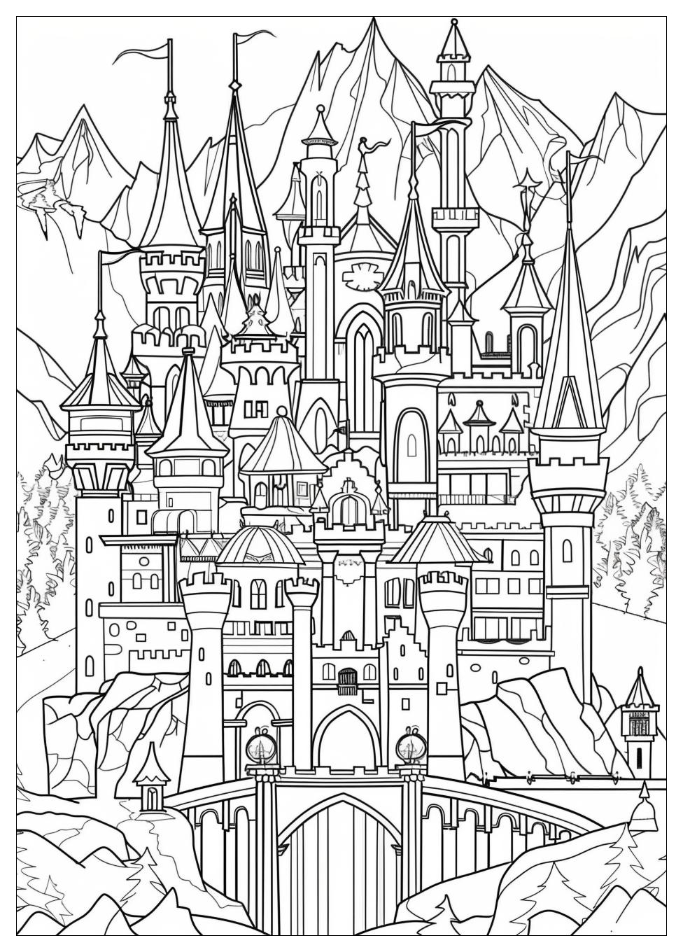 Castle Coloring Pages-17