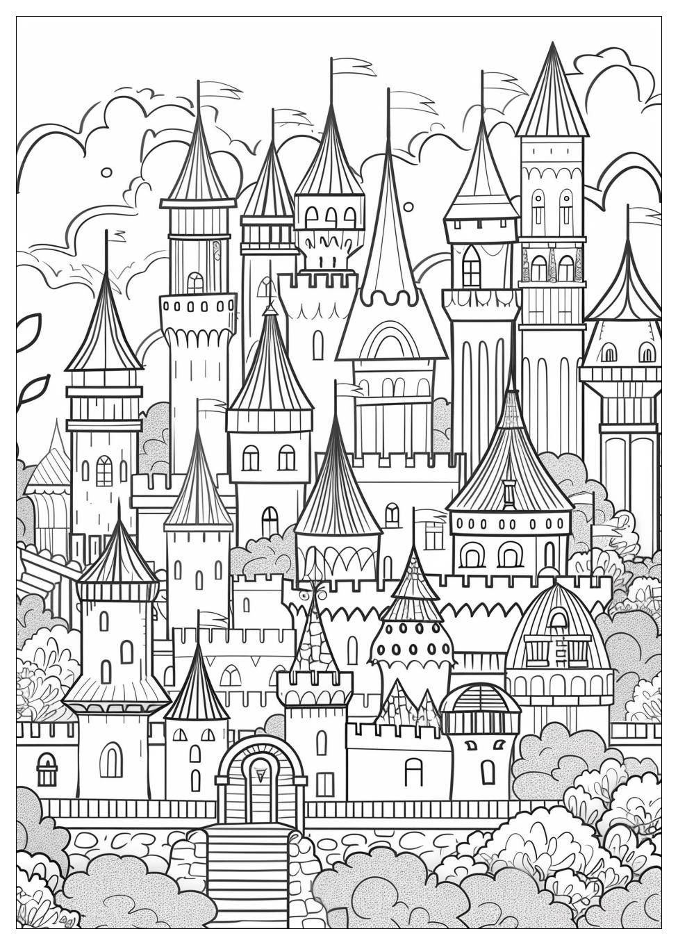 Castle Coloring Pages-5