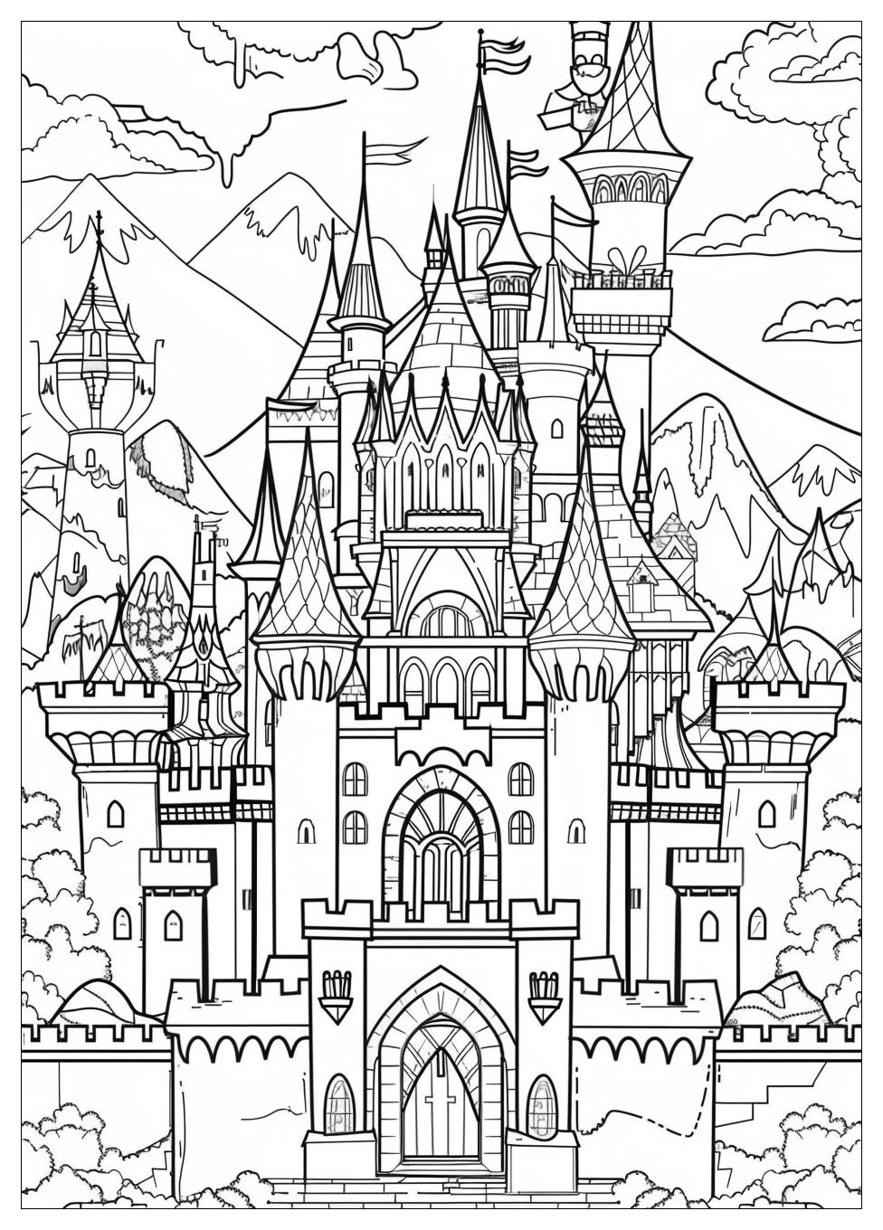 Castle Coloring Pages-7