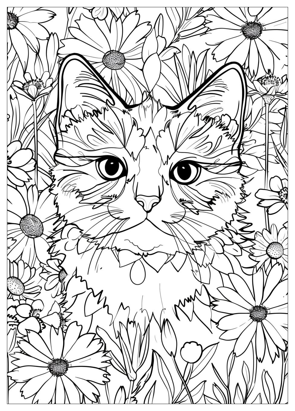 Cat Coloring Pages-13