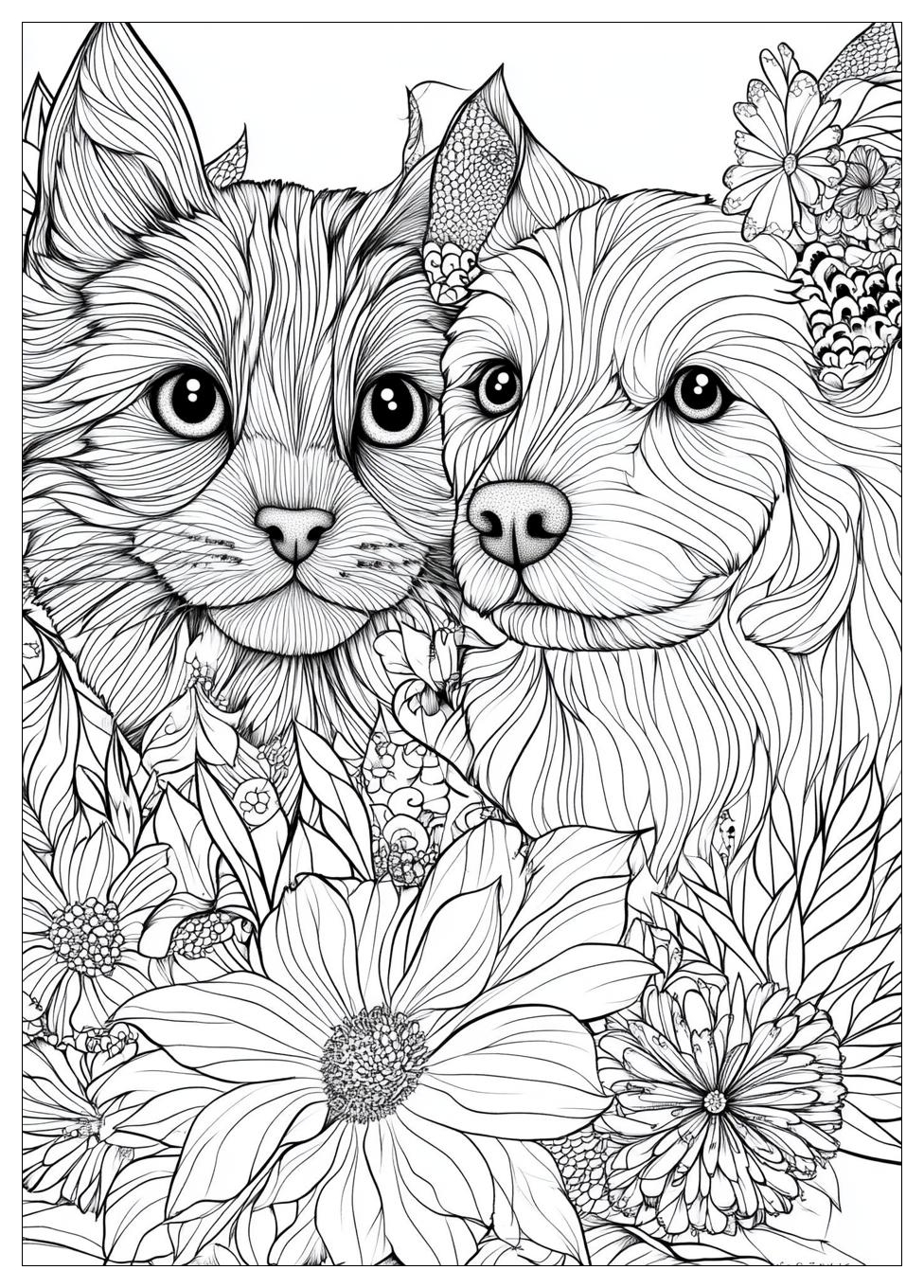 Free Printable Cat and Dog Coloring Pages 14 Cat and Dog Coloring Pages-14