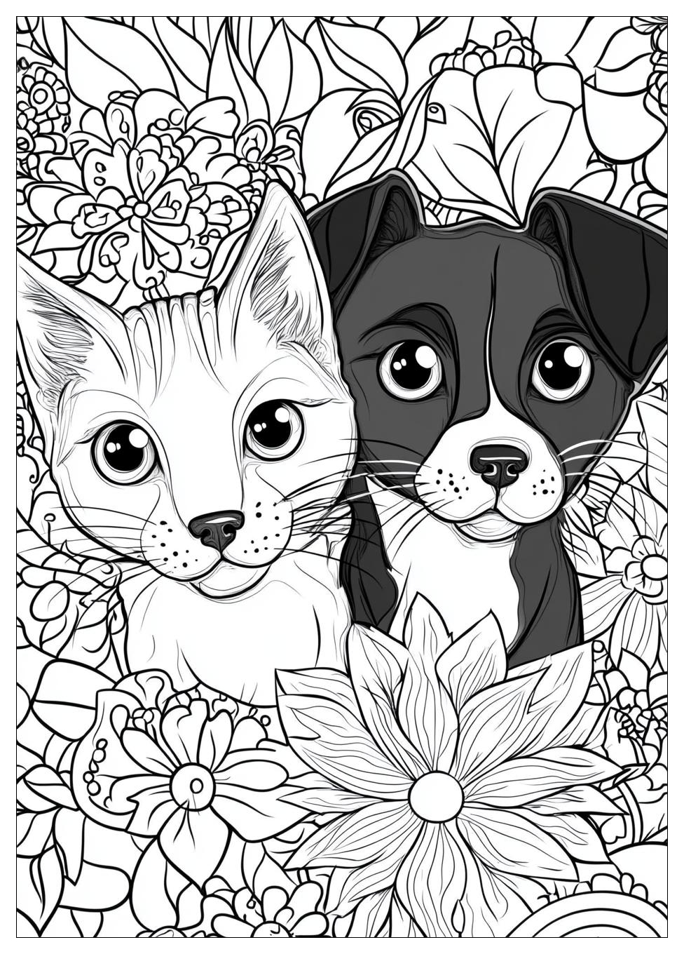 Free Printable Cat and Dog Coloring Pages 15 Cat and Dog Coloring Pages-15